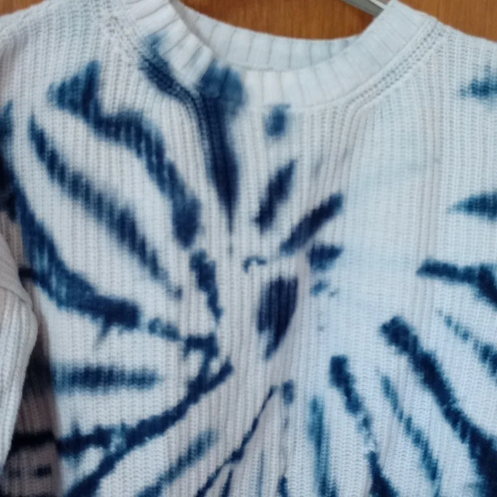 Hippie Rose Cropped Shaker Knit Sweater Tie Dye size XS - Picture 2 of 6